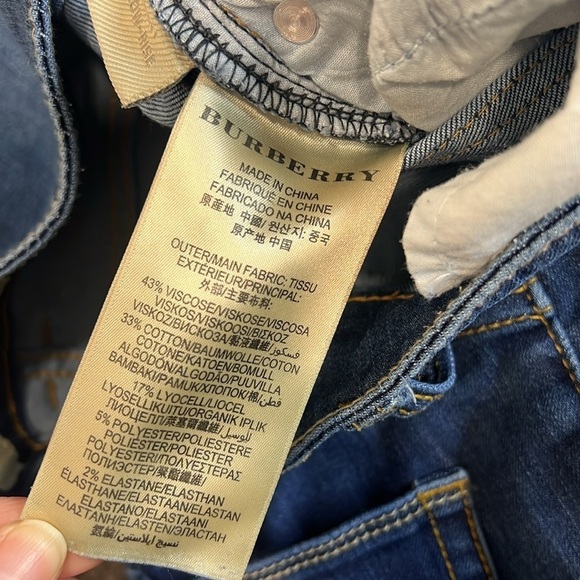 Burberry Brit Skinny Low Rise Medium Wash Jeans Size 27 - Picture 9 of 10